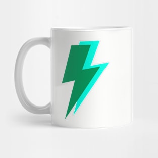 Green and Turquoise Lightning Mug